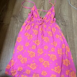 Garage pink flowered sun dress size small #garage #garagedress #sundress